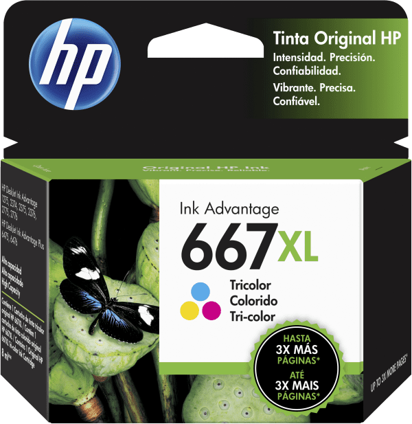 HP Cartucho de Tinta 667XL Tricolor